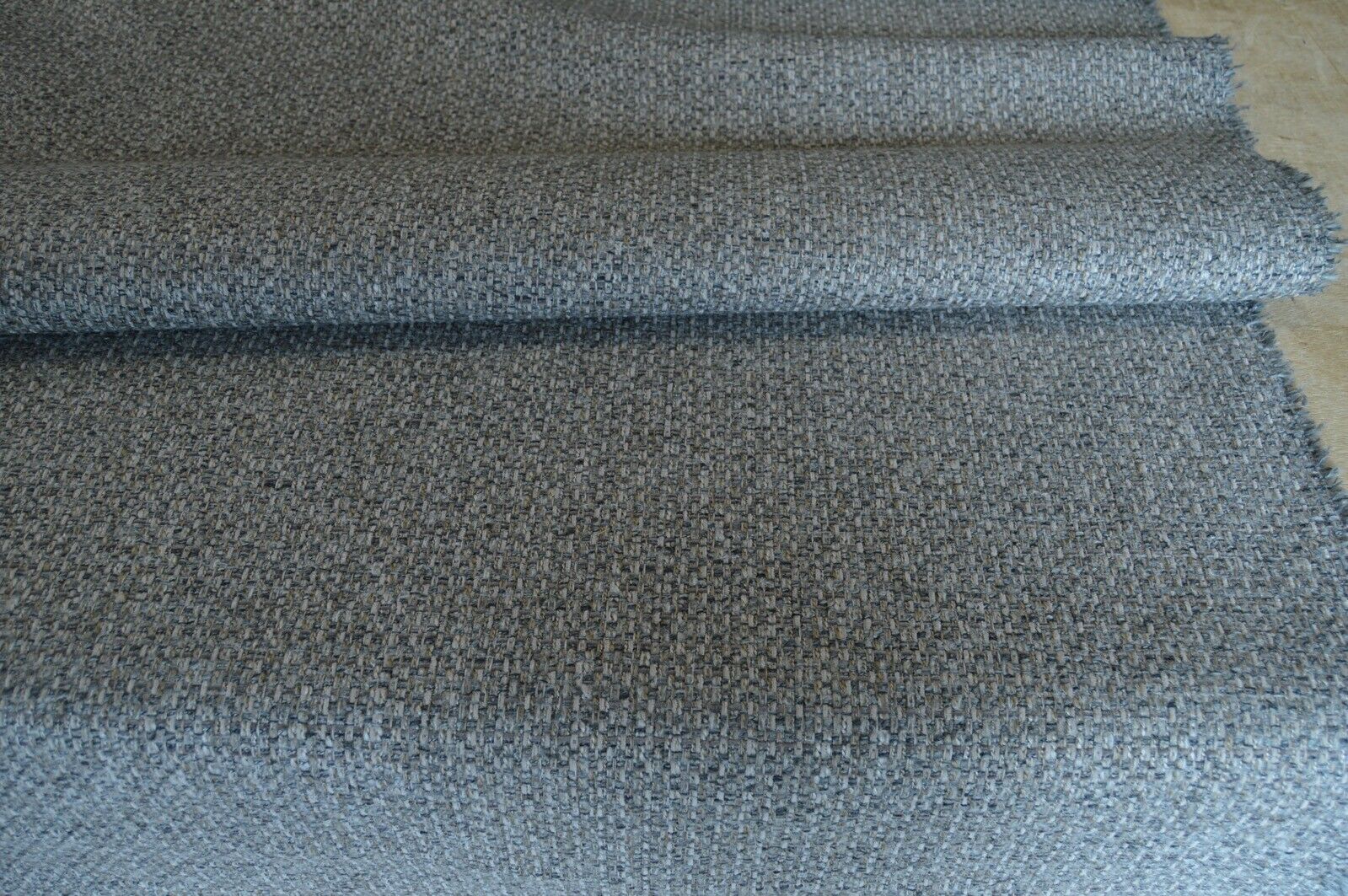 fabric upholstery chunky weave wool effect grey beige shades robust durable - Image 11