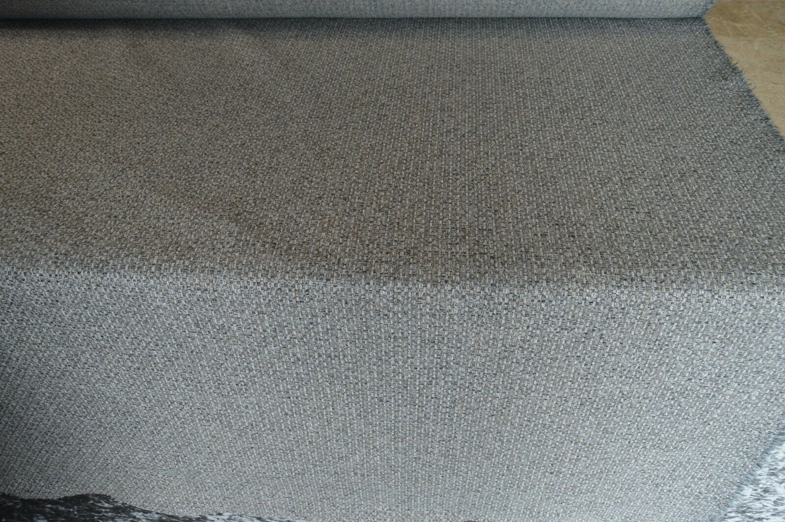 fabric upholstery chunky weave wool effect grey beige shades robust durable - Image 12