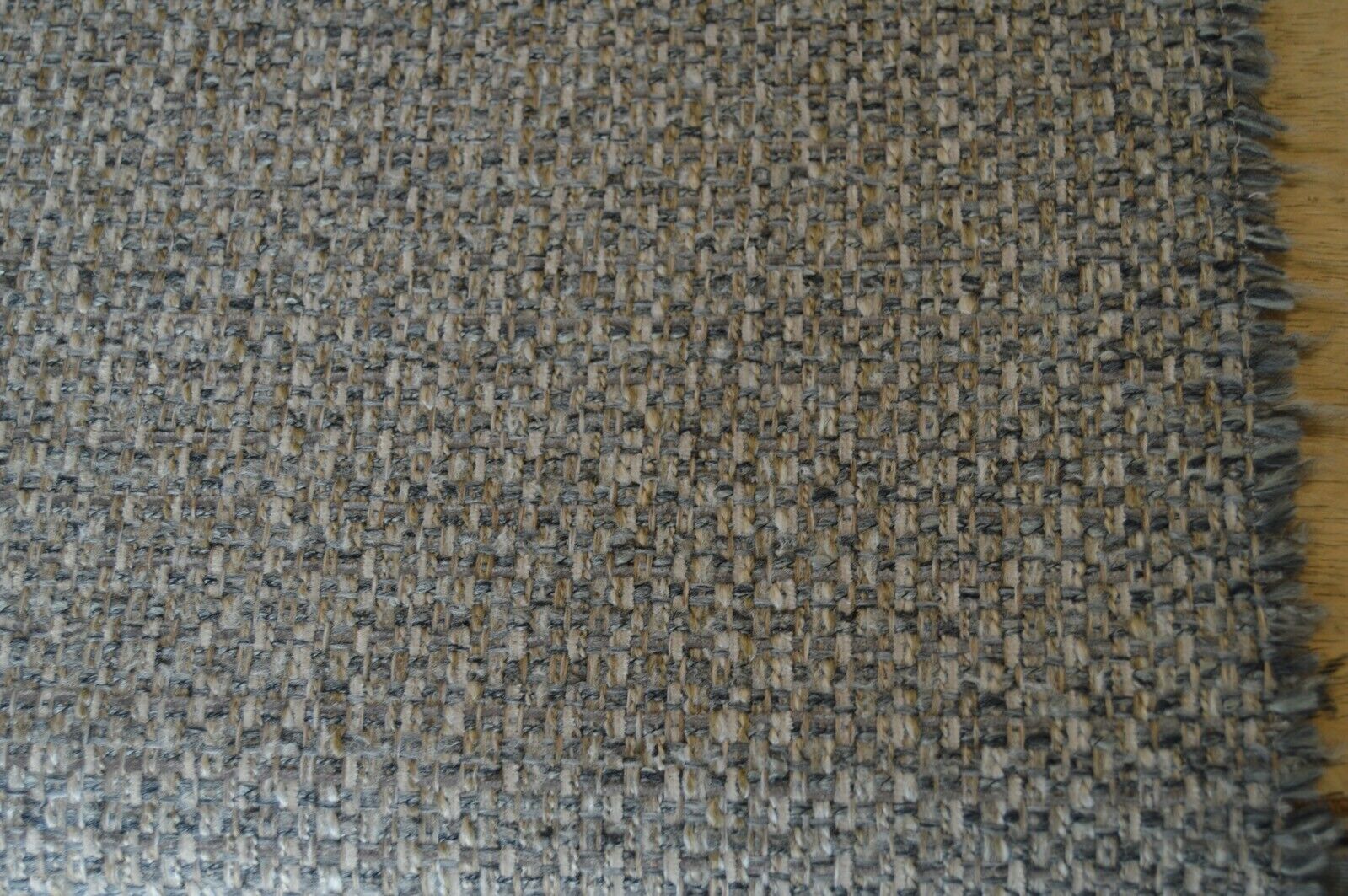fabric upholstery chunky weave wool effect grey beige shades robust durable - Image 4
