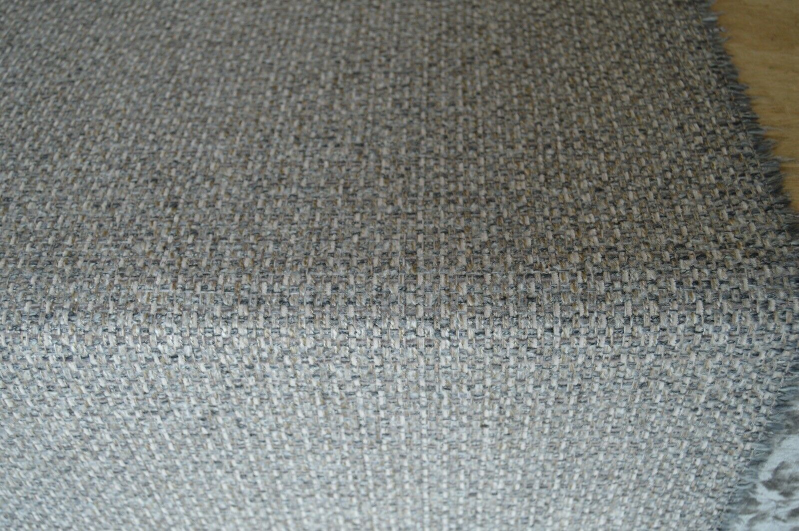 fabric upholstery chunky weave wool effect grey beige shades robust durable - Image 5