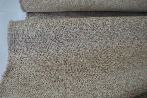 multicoloured brown pink teal upholstery fabric weave robust ideal for sofa - Image 6