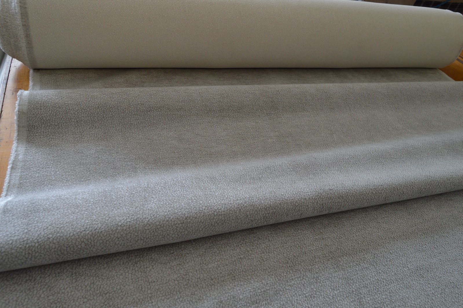 upholstery fabric silver cream crackle soft chenille robust durable