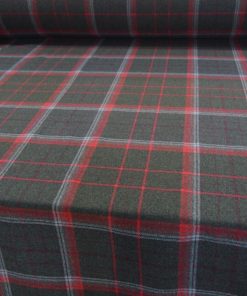 fabric wool upholstery Warwick madder range brown red check