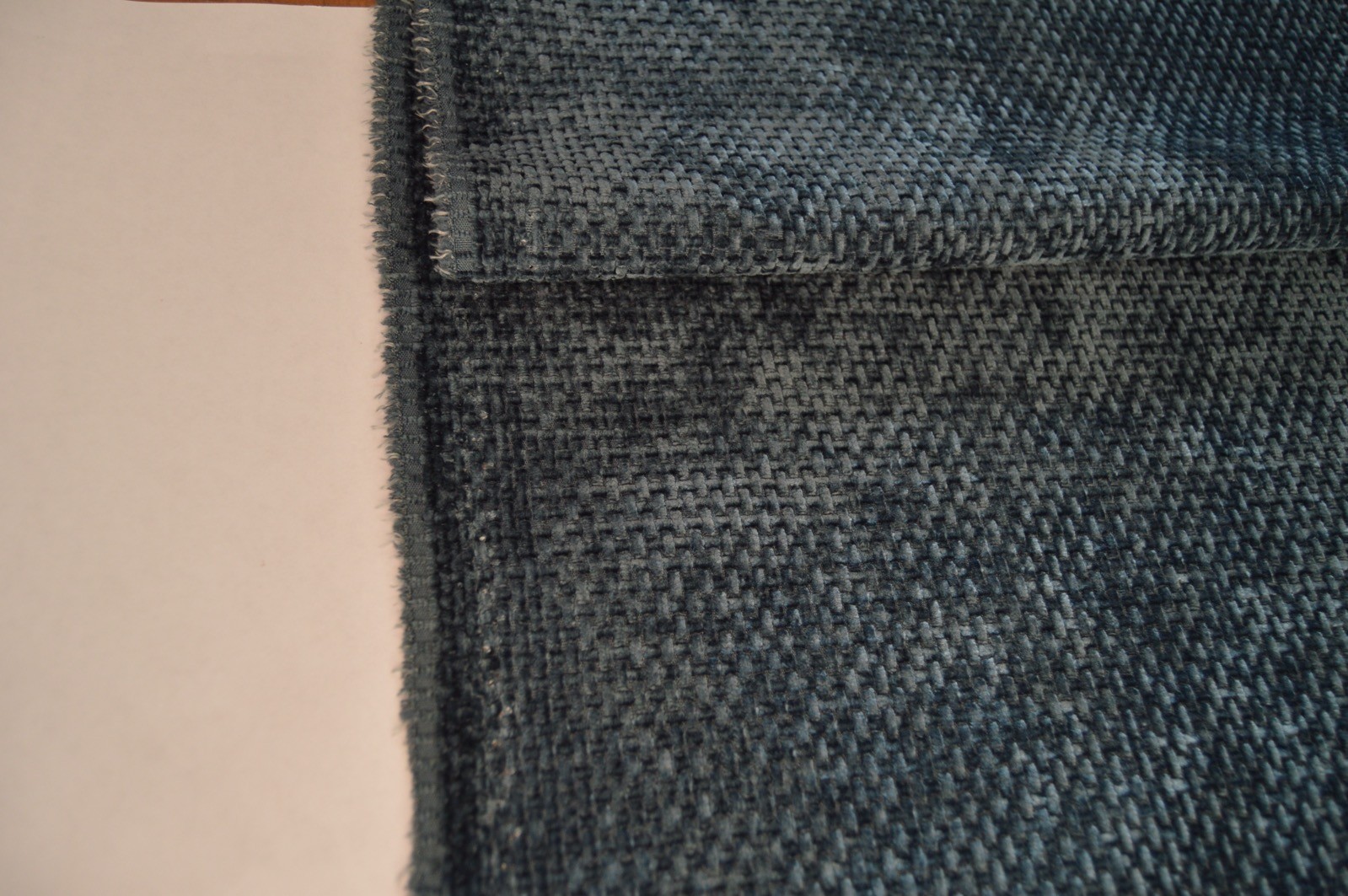upholstery fabric Mobus dark blue chunky basket weave soft chenille robust - Image 4