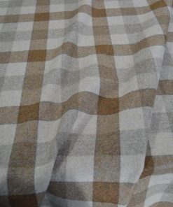 fabric wool upholstery Art of the loom Gingerbread Rupert check 100% wool