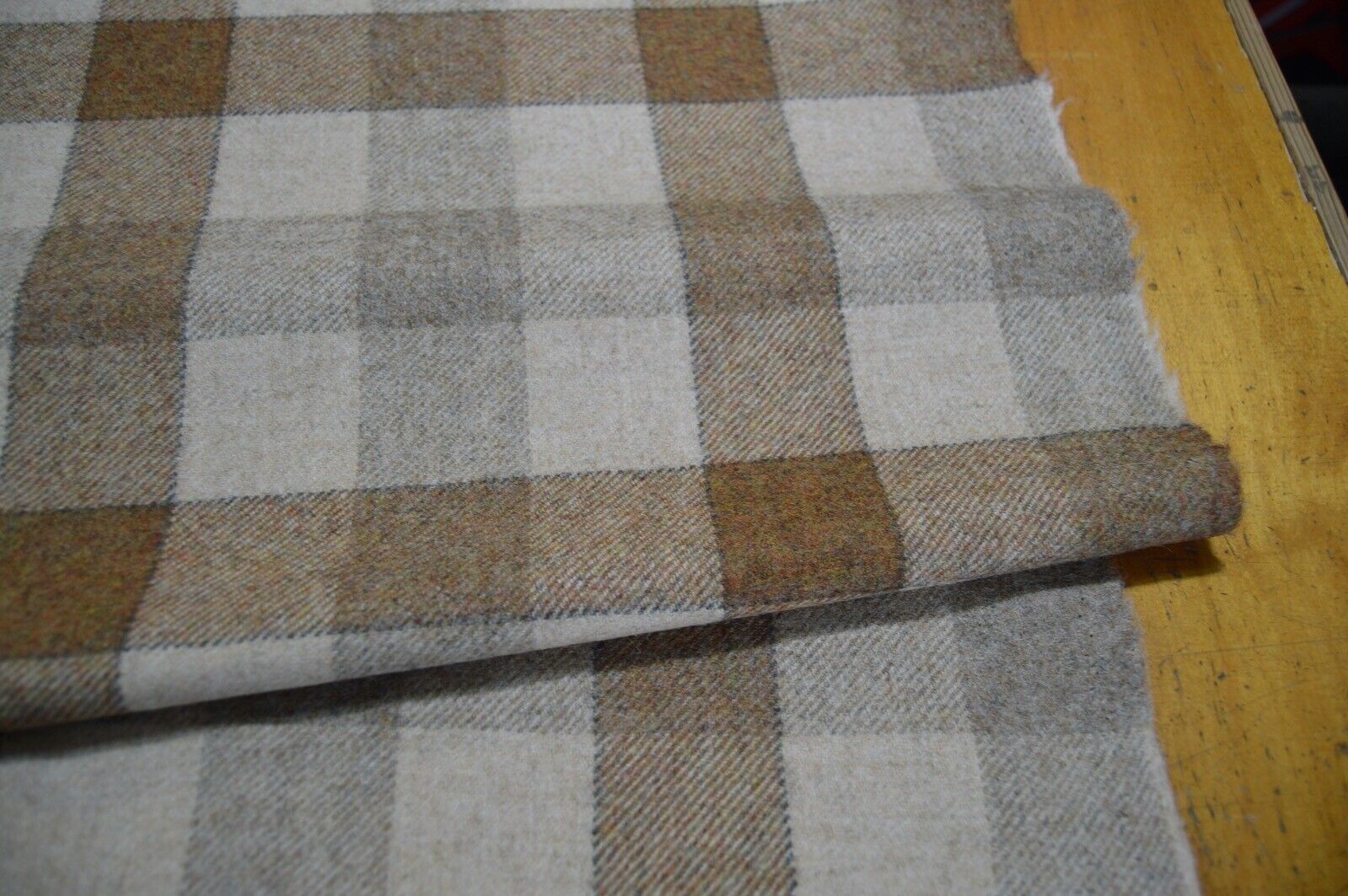 fabric wool upholstery Art of the loom Gingerbread Rupert check 100% wool - Image 7
