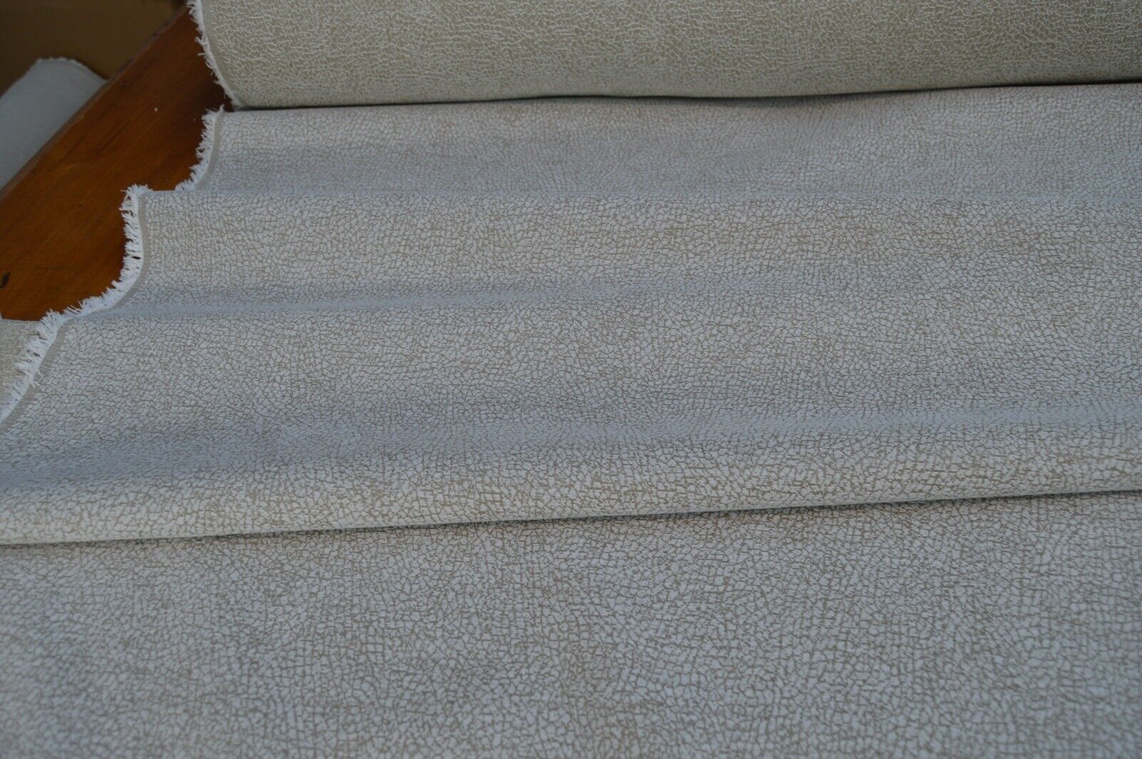 upholstery fabric cream and natural shades crackled design chenille robust