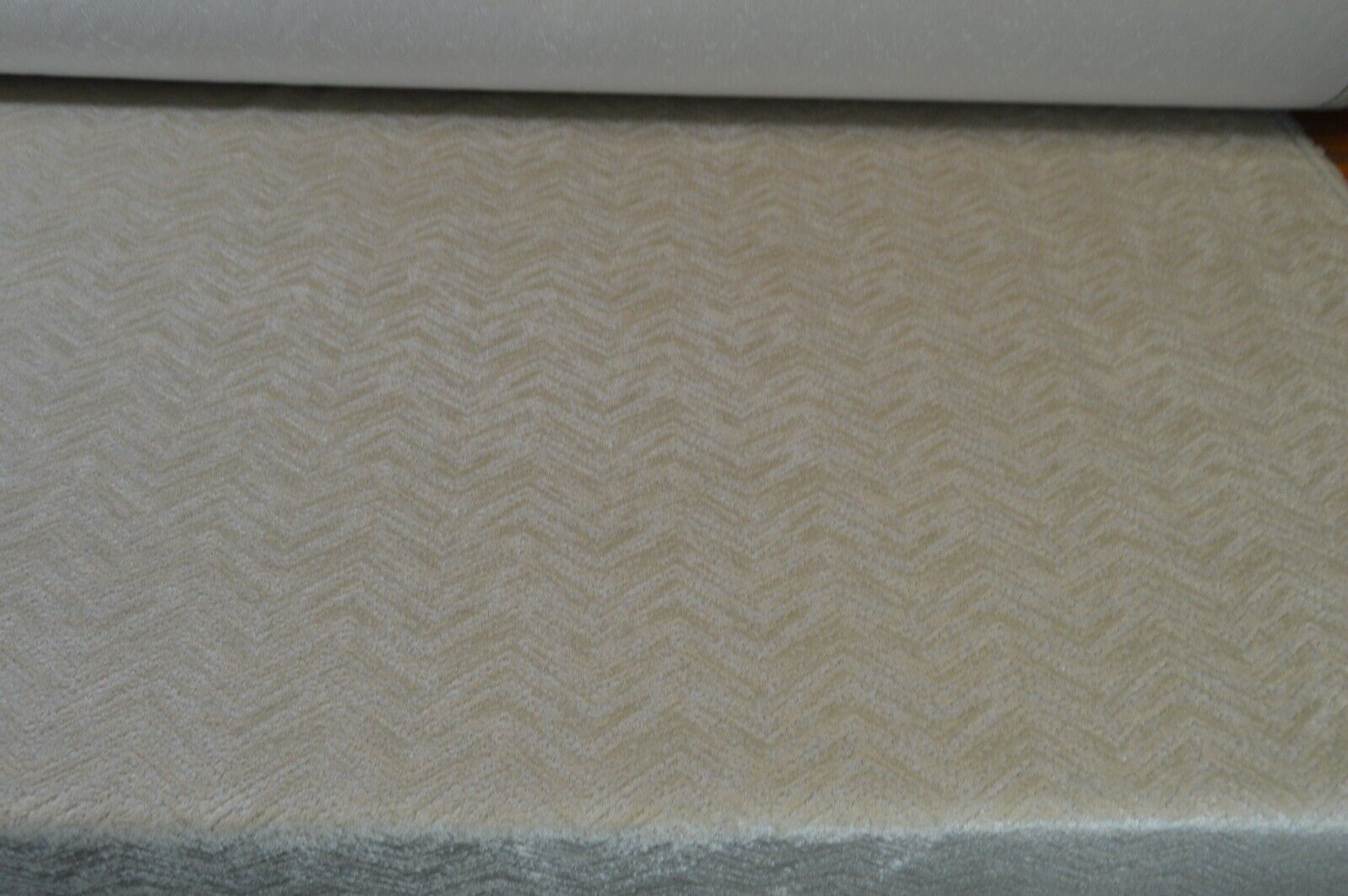 upholstery fabric cream shades long pile chevron velvety soft robust - Image 5