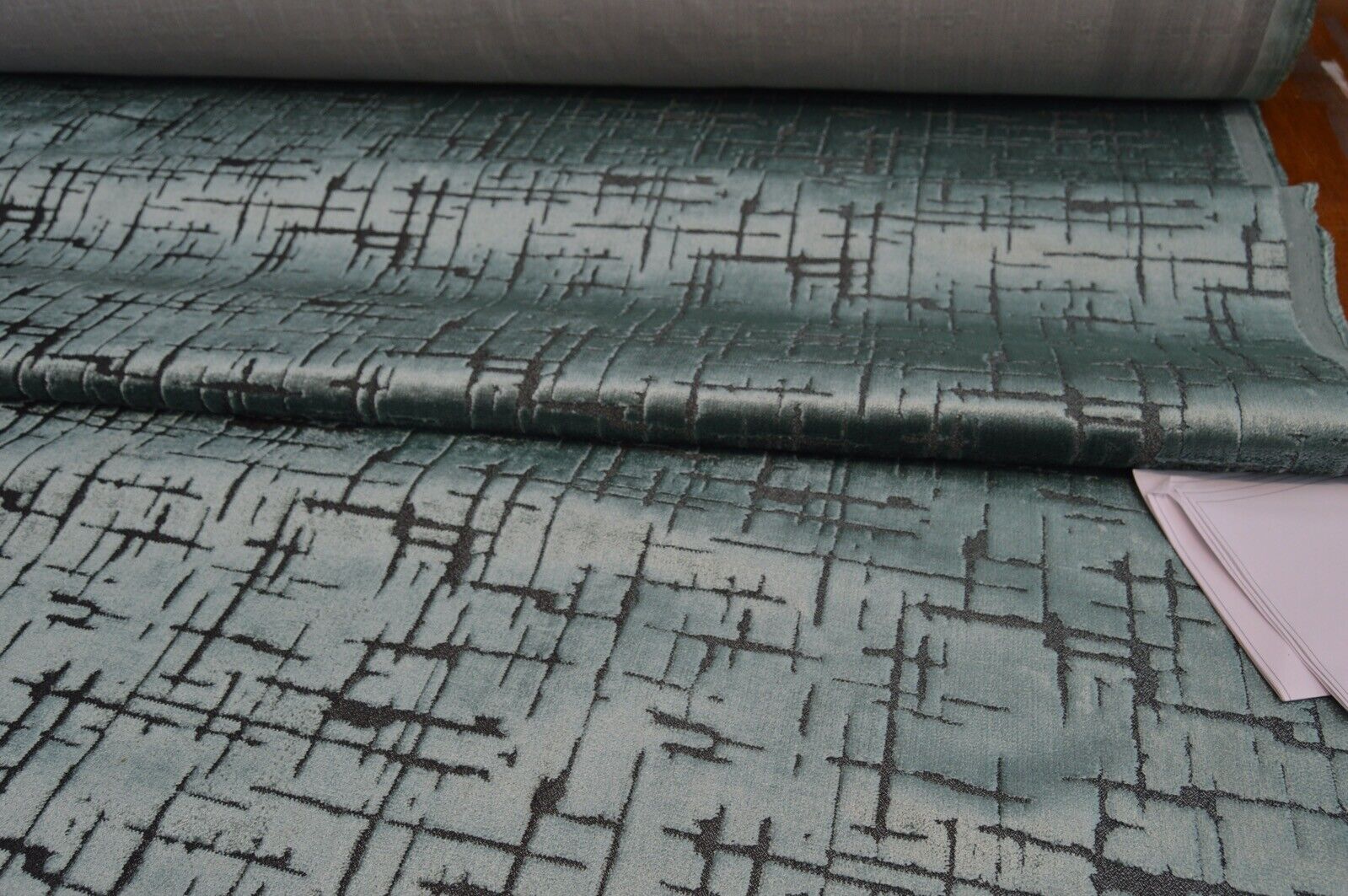 upholstery-fabric-embossed-velvet-teal-green-metallic-shades-robust-durable-284987005598-4