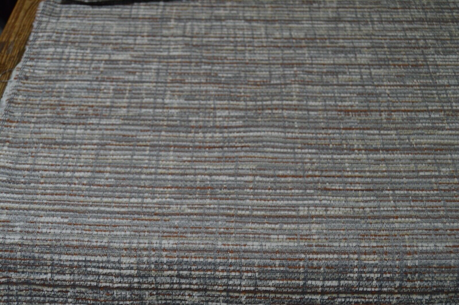 upholstery fabric grey silver terracotta fleck chenille robust durable - Image 5