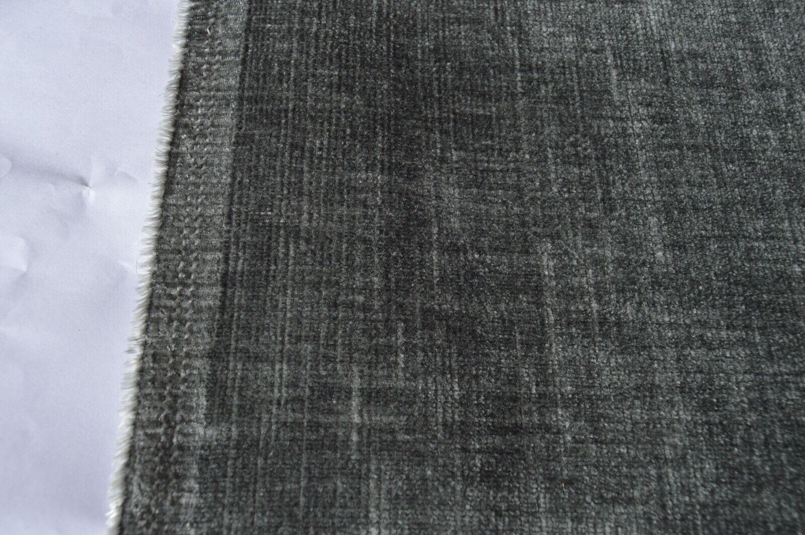 upholstery fabric mid grey soft feel slight grain design chenille robust - Image 4