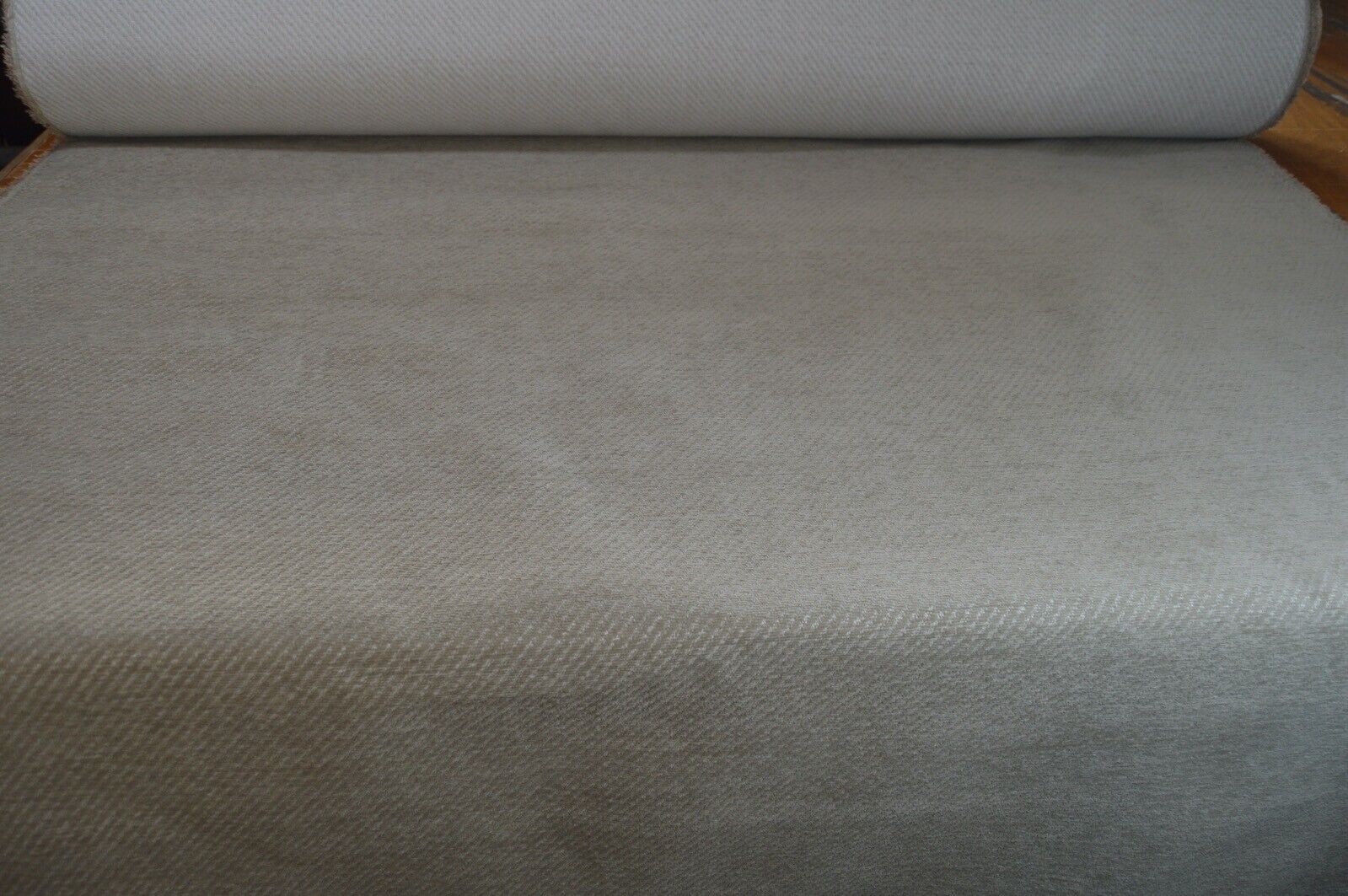 upholstery fabric natural beige textured chenille robust durable - Image 4