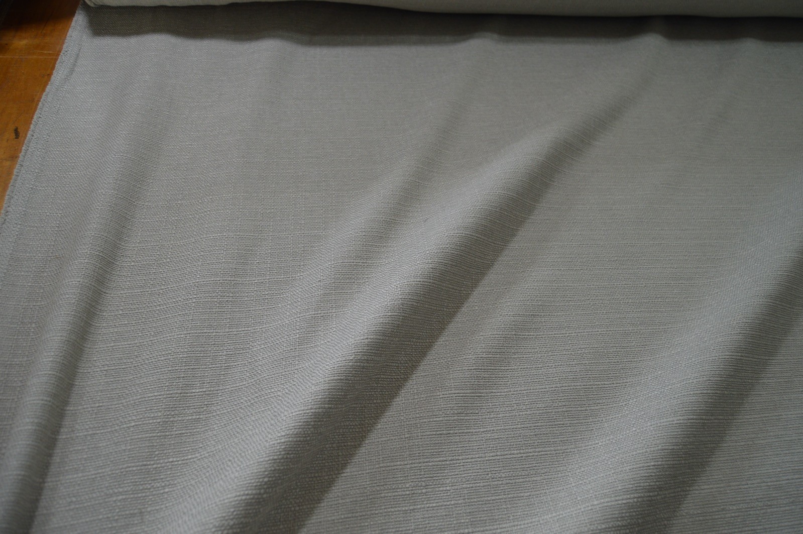 upholstery fabric stone coloured small weave material - Image 3