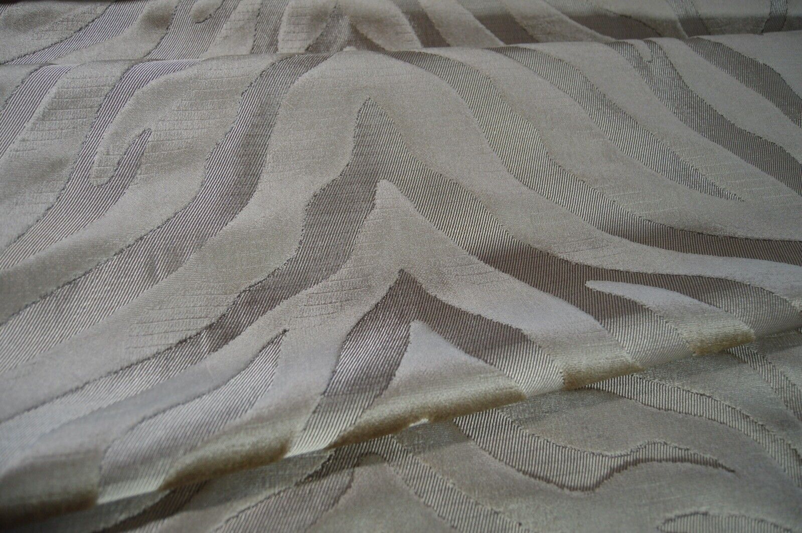 upholstery fabric zebra embossed velvet honey on gold metallic back ground - Image 8