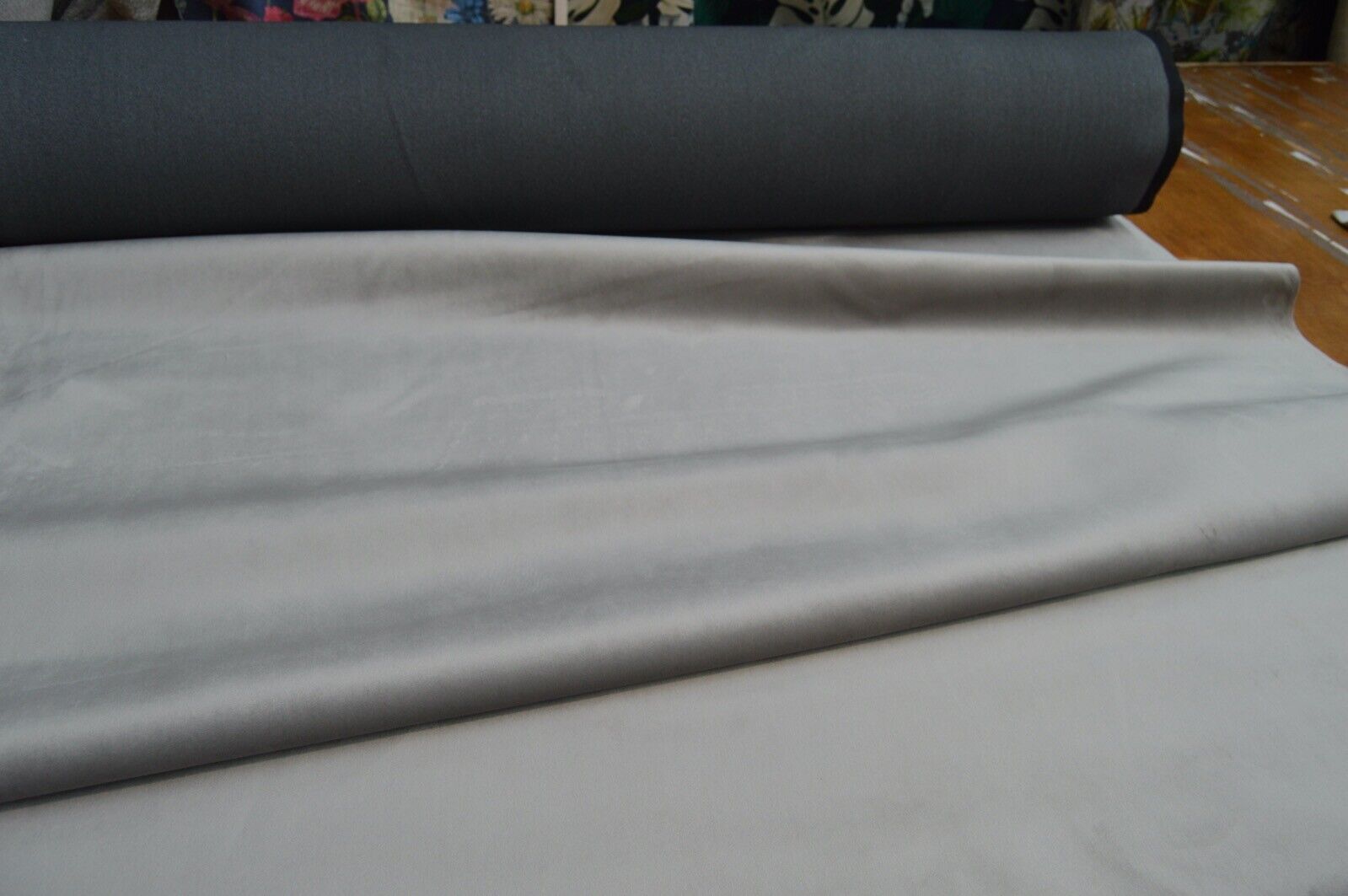 velvet upholstery fabric stone colour shine velvet robust durable material - Image 5