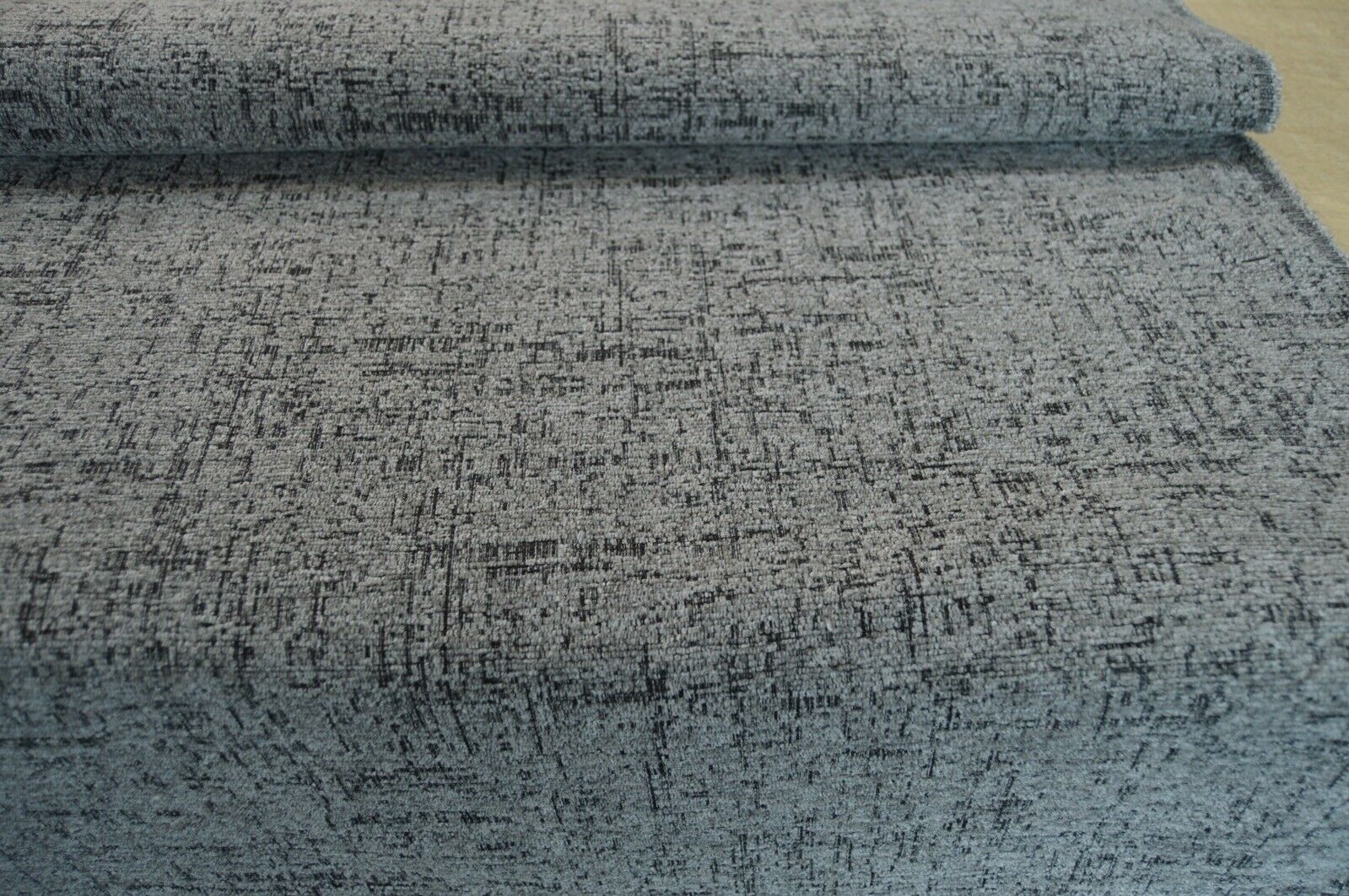 Grey charcoal fleck upholstery fabric chenille durable robust ideal for sofa - Image 9