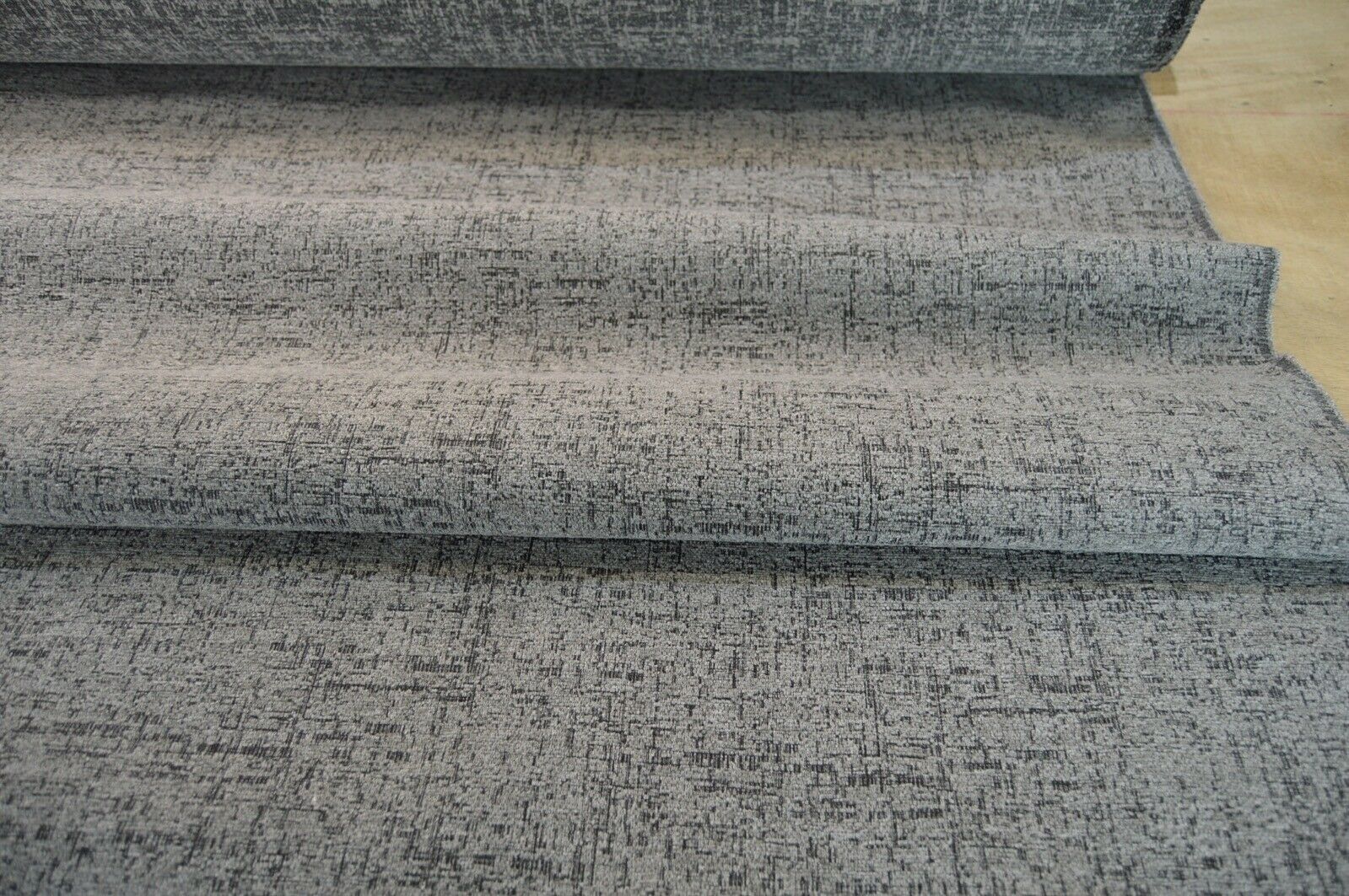 Grey charcoal fleck upholstery fabric chenille durable robust ideal for sofa