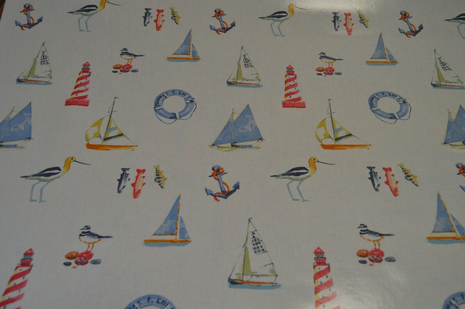TABLECLOTH PVC WIPECLEAN FABRIC KITCHEN DINING BAR BOAT - Image 3