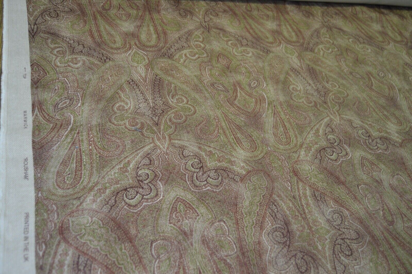 Warwick Rousham in colour Antique cotton linen blend deisgner fabric 9 METRES - Image 9