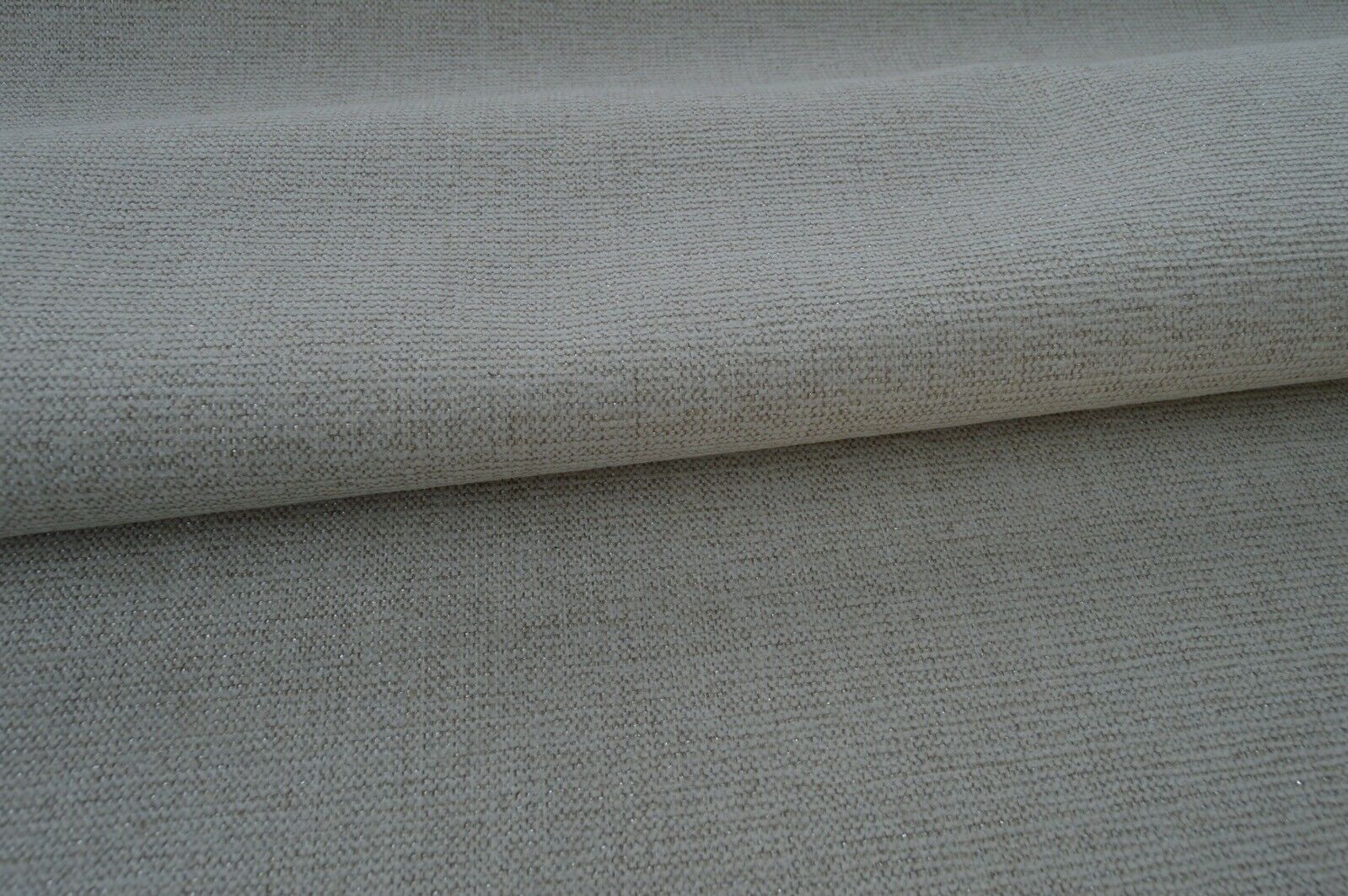 upholstery fabric cream metallic glittery silver fleck chenille robust durable - Image 4