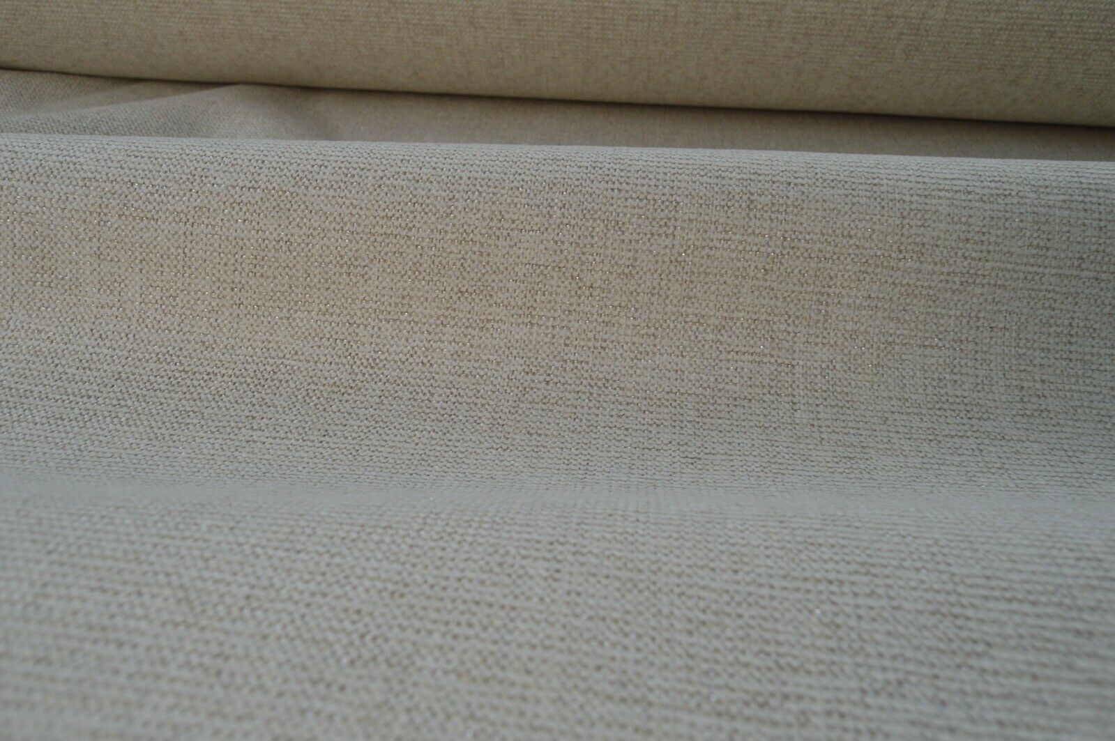 upholstery fabric cream metallic glittery silver fleck chenille robust durable - Image 9