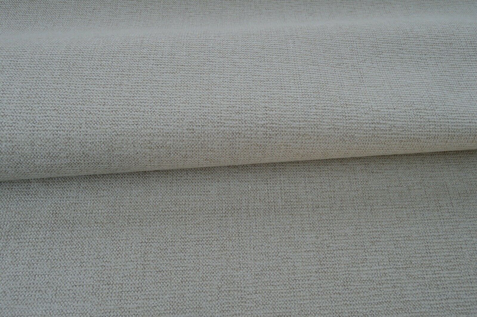 upholstery fabric cream metallic glittery silver fleck chenille robust durable - Image 10