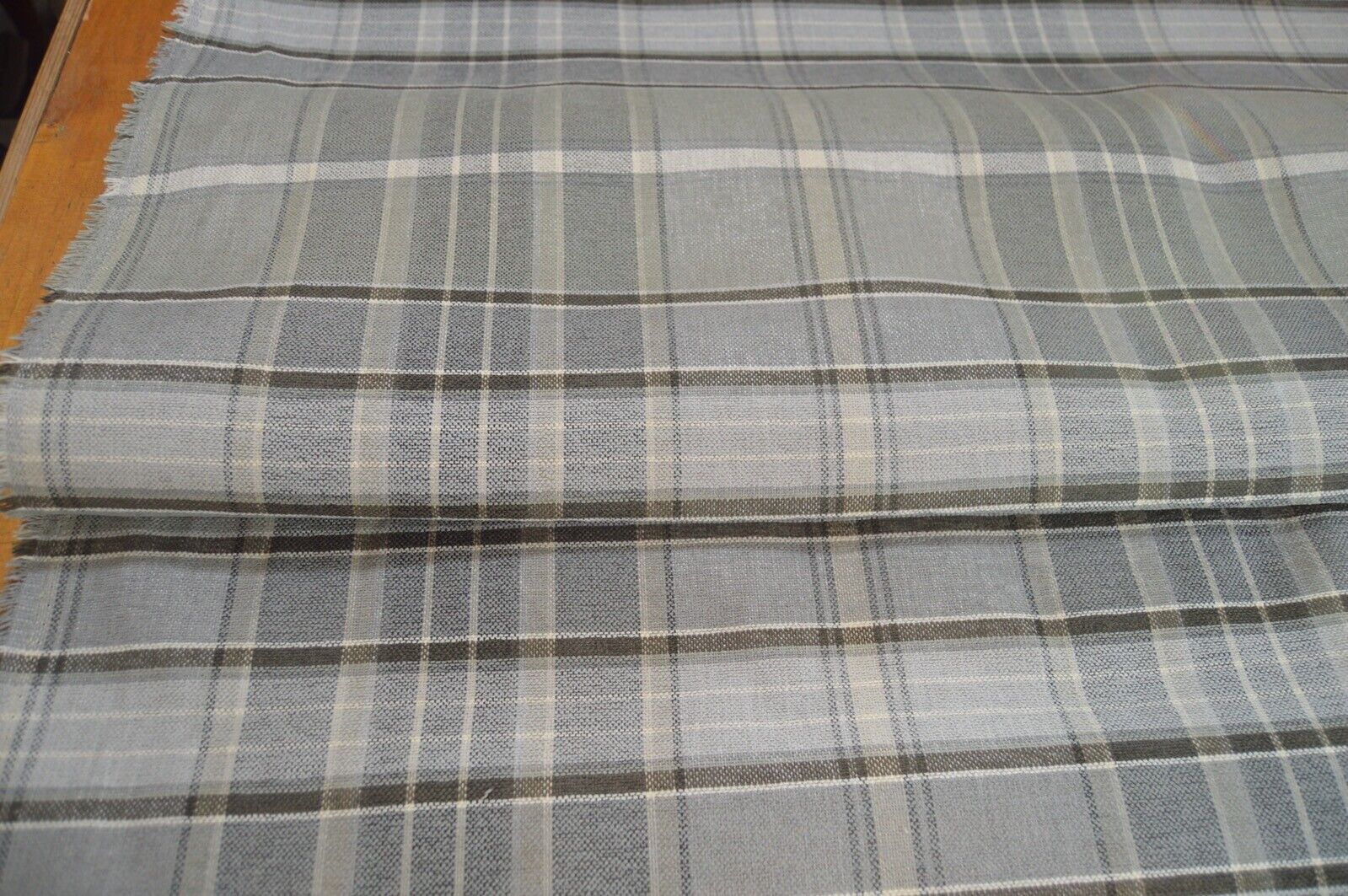 upholstery fabric grey brown beige checked chenille robust durble material - Image 5