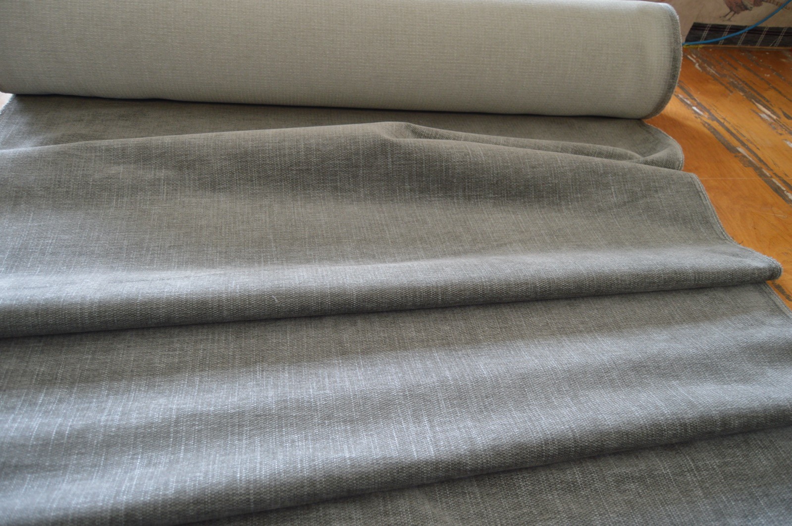 upholstery fabric grey textured soft chenille robust durable - Image 4