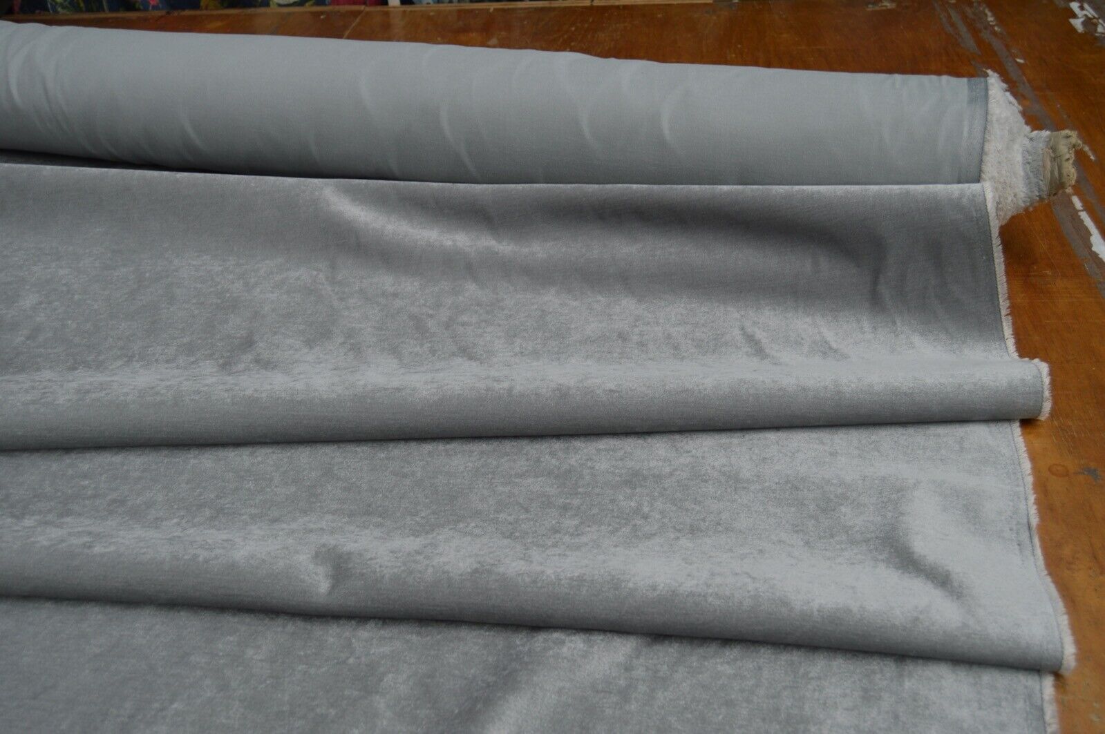 upholstery fabric silver velvet chenille super soft material robust material - Image 6